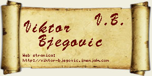 Viktor Bjegović vizit kartica